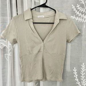 Collared soft top🥞